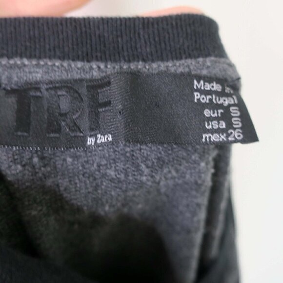 TRF by Zara Funky Little Dark Grey Dress Knee Length T-Shirt Women's Small - Picture 6 of 6